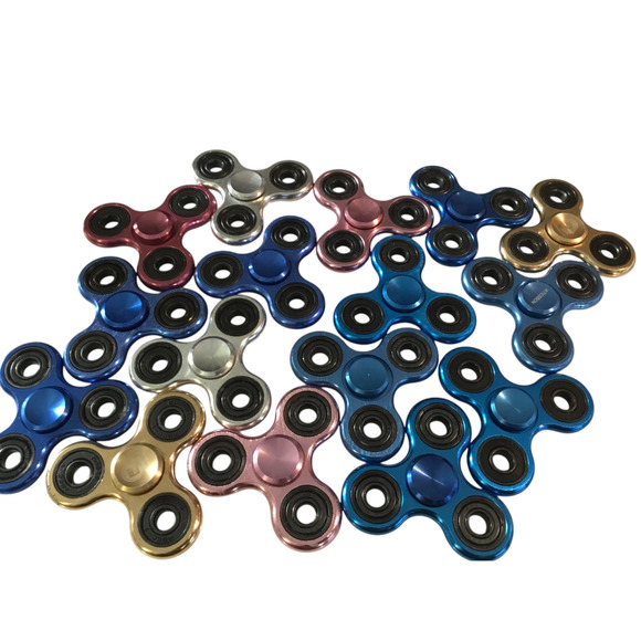 16 TOTAL 3 SIDED Metal FIDGET Spinner Ball Desk Toy EDC ADHD Focus Spinning - Picture 6 of 6